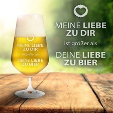 Monsterzeug graviertes Bierglas mit witzigem Spruch - Liebesbeweis Motiv