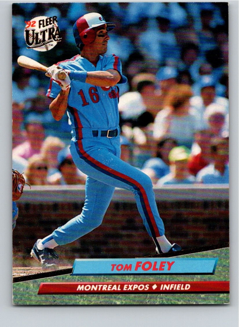 1992 Ultra #221 Tom Foley Montreal Expos Free Shipping!