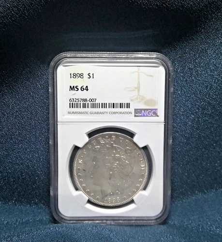 1898  Morgan Silver Dollar NGC MS64