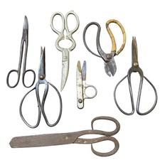 Vintage Lot of 7 Assorted Crafting Sewing Scissors Shears Tools