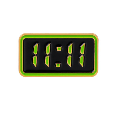 11:11 Eleven Eleven Time Clock Pin Cute Cool Funny Enamel Brooch Lapel Pins