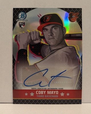 2025 Bowman Chrome Ascensions #/50 Auto #BAA-CM Coby Mayo RC Baltimore Orioles