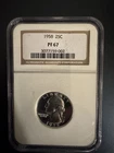 1958 SILVER WASHINGTON QUARTER 25C NGC PF67