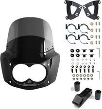 Motorcycle Fairing with 11" Smoke Windshield Windscreen For Harley Dyna Fat Bob