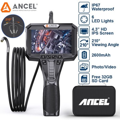 Industrial Endoscope Camera 1080P 4.3'' Screen Borescope Inspection Camera 6.2mm