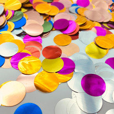 10000Pcs/100G Sparkle Foil Metallic 15Mm round Confetti Circle Dot Table Scatter