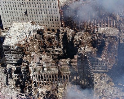 REMAINS OF WORLD TRADE CENTER Ground Zero 9/11  8.5x11 PHOTO Luster