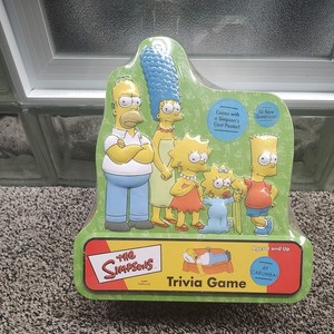 The Simpsons Trivia Game 2000 Board Game in Collectors Tin with Cast Poster new