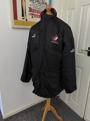 Team Canada Eishockey Puma Herren 90s Vintage 3 in 1 Jacke Fleece schwarz XL