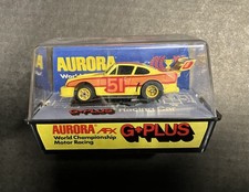 Complete Vintage Aurora AFX G Plus Porsche Turbo 51 Slot Car Yellow 1826 Mint 