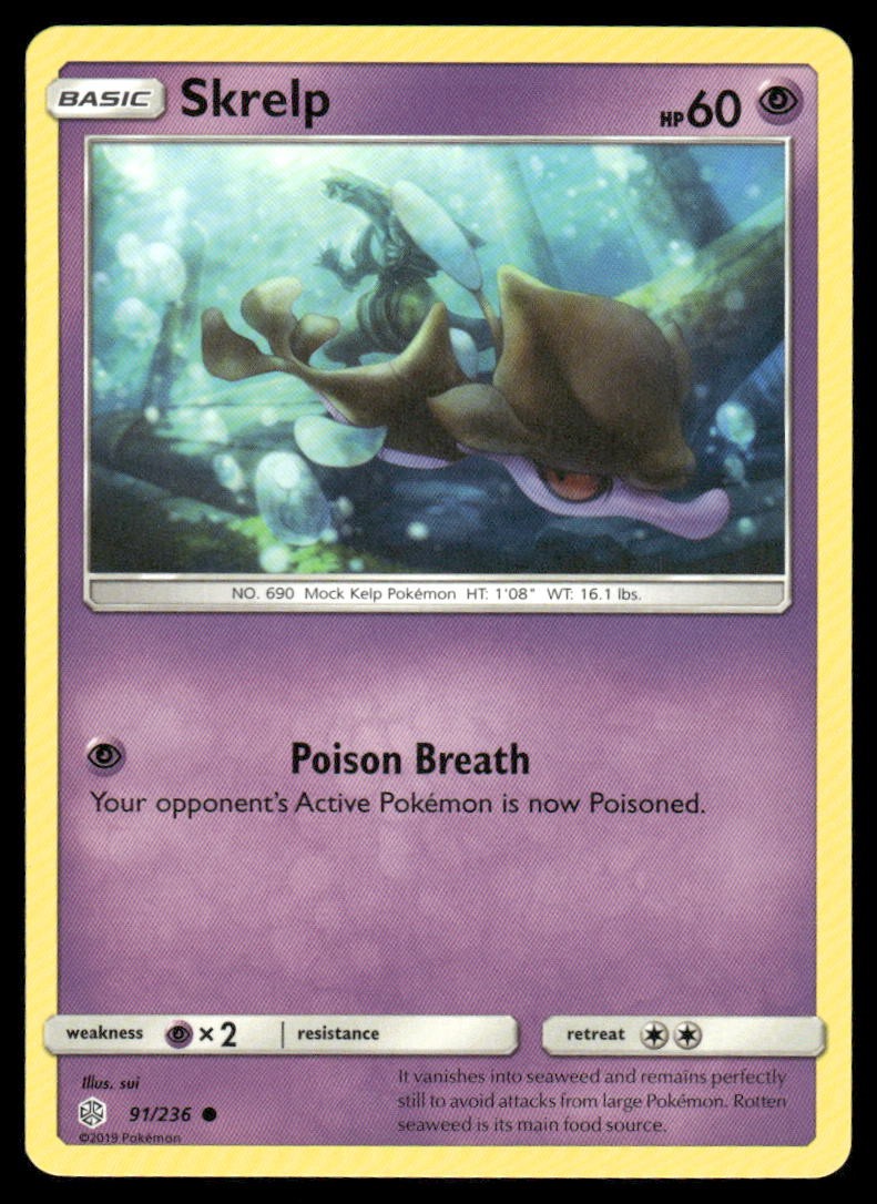 Skrelp 91/236 Common Cosmic Eclipse Pokemon Near Mint