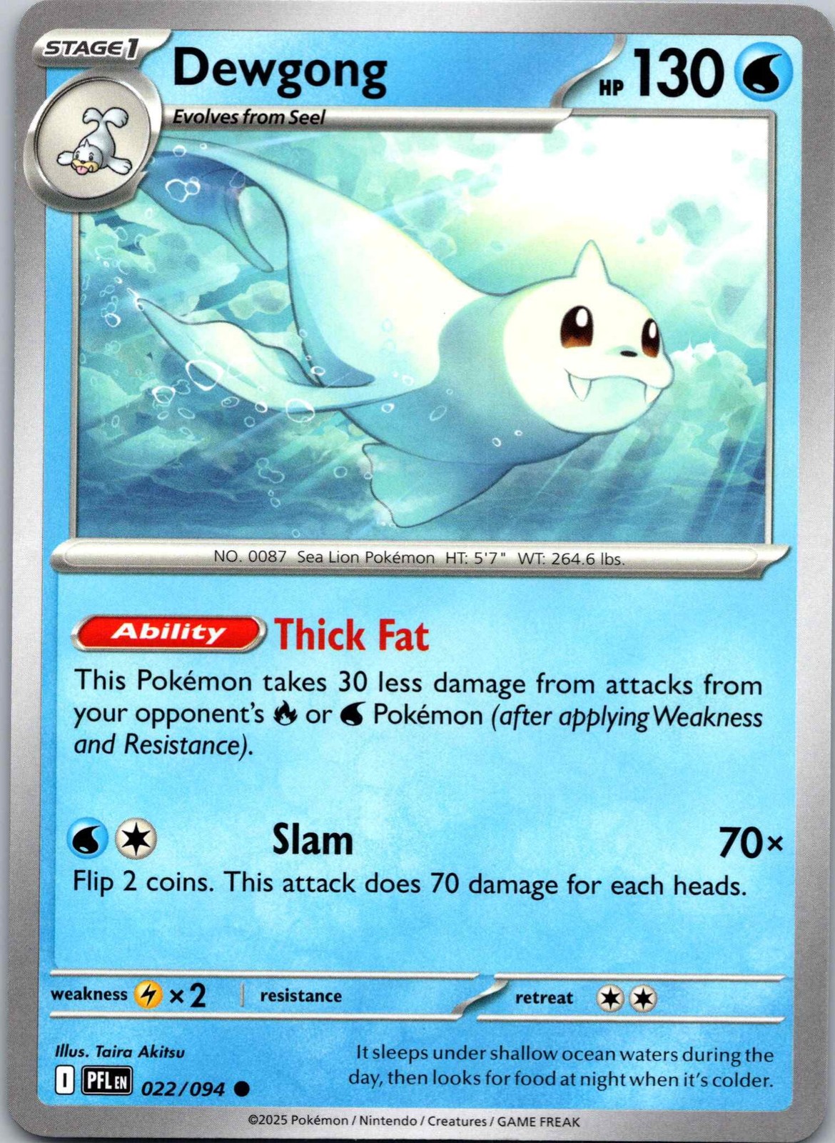 Dewgong 22 Phantasmal Flames Pokemon Card Regular NM TCG singles Near Mint