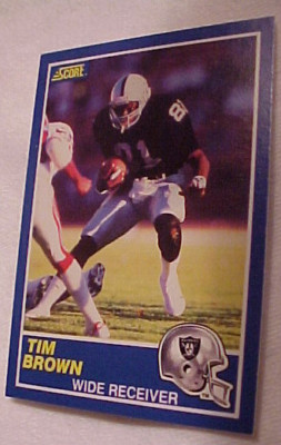 TIM BROWN 1989 SCORE NFL FOOTBALL ROOKIE CARD | eBay