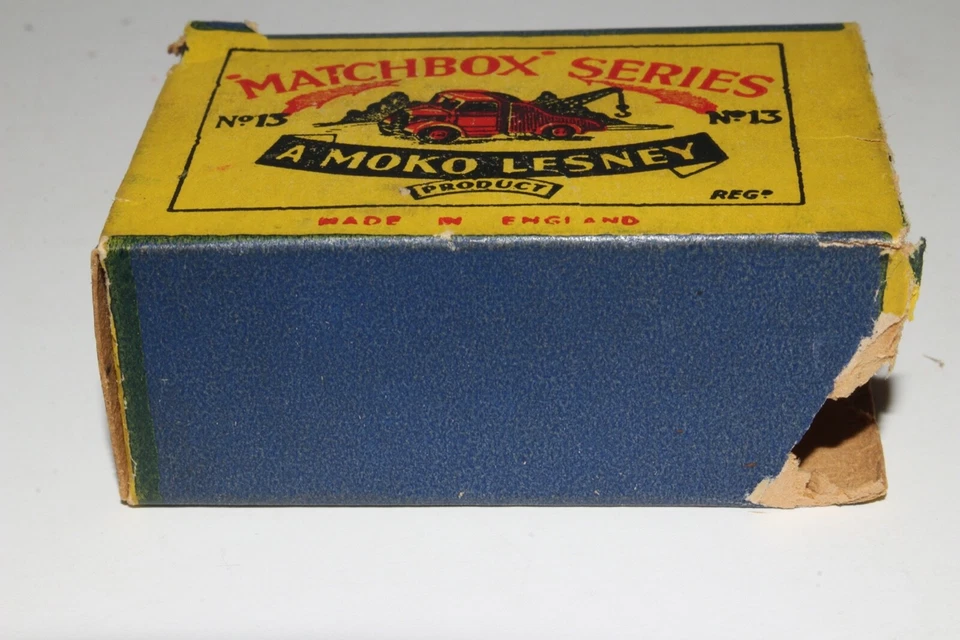 MATCHBOX LESNEY #13A BEDFORD CAMINHÃO DE REBOQUE NAUFRÁGIO, RODAS DE METAL, CAIXA TIPO B - Imagem 4 de 4