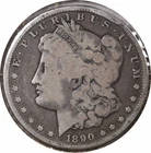 1890-CC Morgan Silver Dollar Tail Bar VG Uncertified #210
