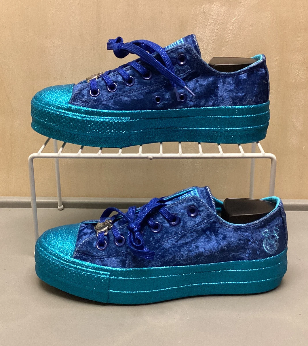 blue glitter converse womens