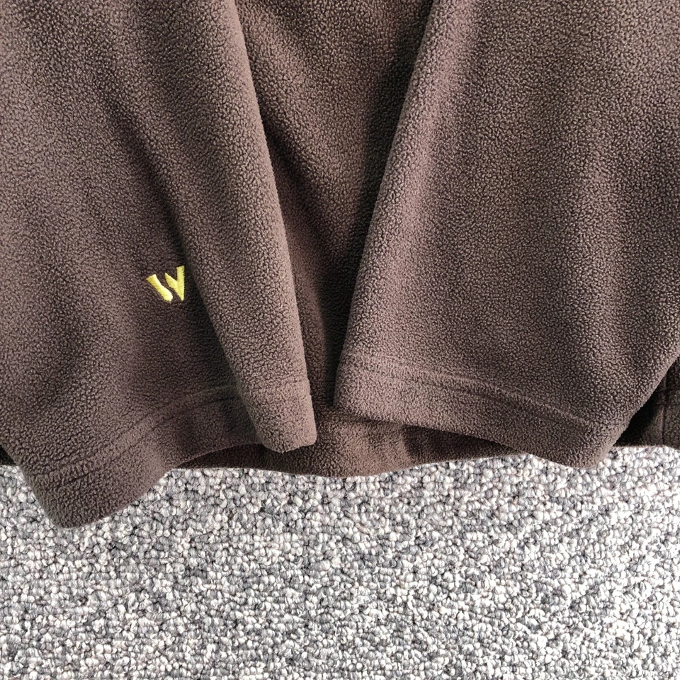 Chaqueta polar Sierra blanca marrón para mujer talla XL bolsillos con cremallera completa cuello falso Foto 4 de 4