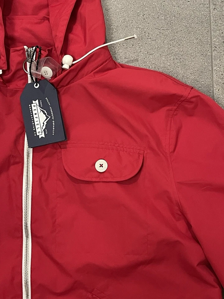Chaqueta de Lluvia Penfield Rochester Para Hombre Extra Grande Roja Cremallera Completa Capucha Extraíble Foto 3 de 4