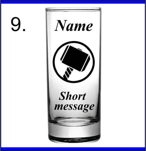 PERSONALISED LASER ENGRAVED SUPERHERO LOGOS ON HIBALL/TUMBLER GLASS - Picture 9 of 22