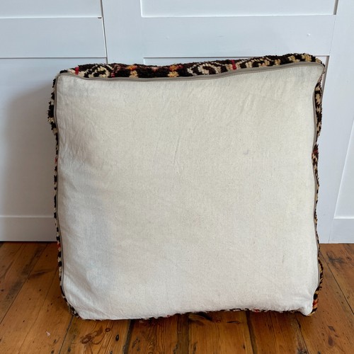 Vintage Kilim Floor Cushion Pouf Footstool Carpet Moroccan Handwoven Stuffed - Picture 11 of 21