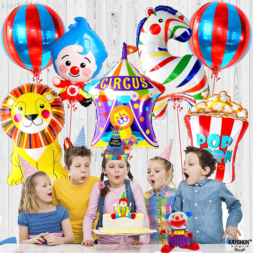Palloncini da circo per decorazioni festa a tema carnevale, 7 pezzi, perfetti per - Foto 7 di 7