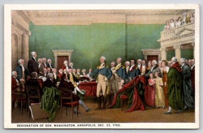 Resignation Of General Washington In 1783 Postcard C37