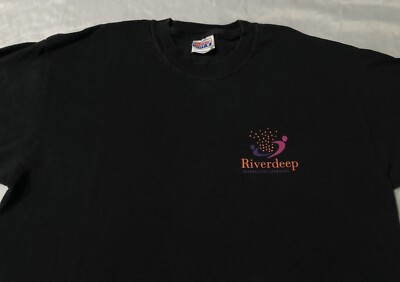 Vintage 1990s 90s Riverdeep Interactive Tech Education Software T-Shirt, Hanes L