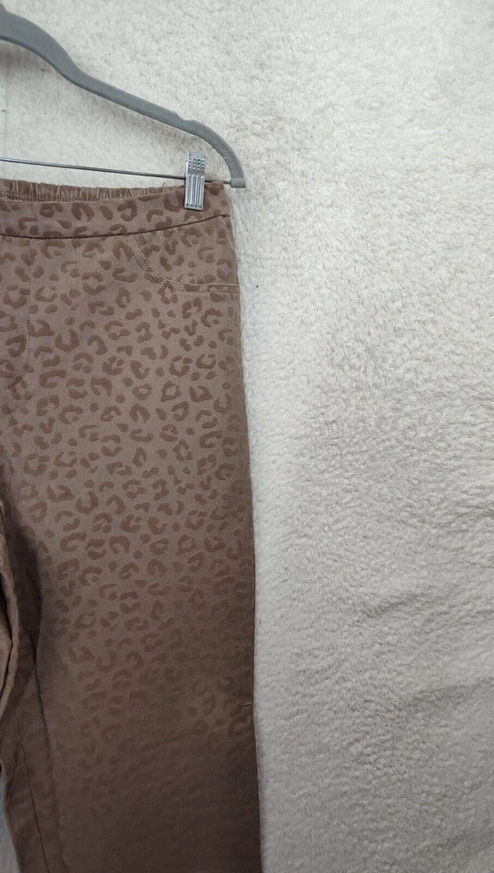 Leggings femininas Isaac Mizrahi Live estampa marrom 10T mistura de algodão ajuste no tornozelo - Imagem 3 de 4