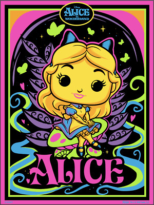 Funko Black Light Poster *Alice* Alice In Wonderland Funko Shop Exclusive 18x24