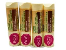 4 EOS VANILLA BEAN NATURAL SHEA LIP BALM 0.14oz