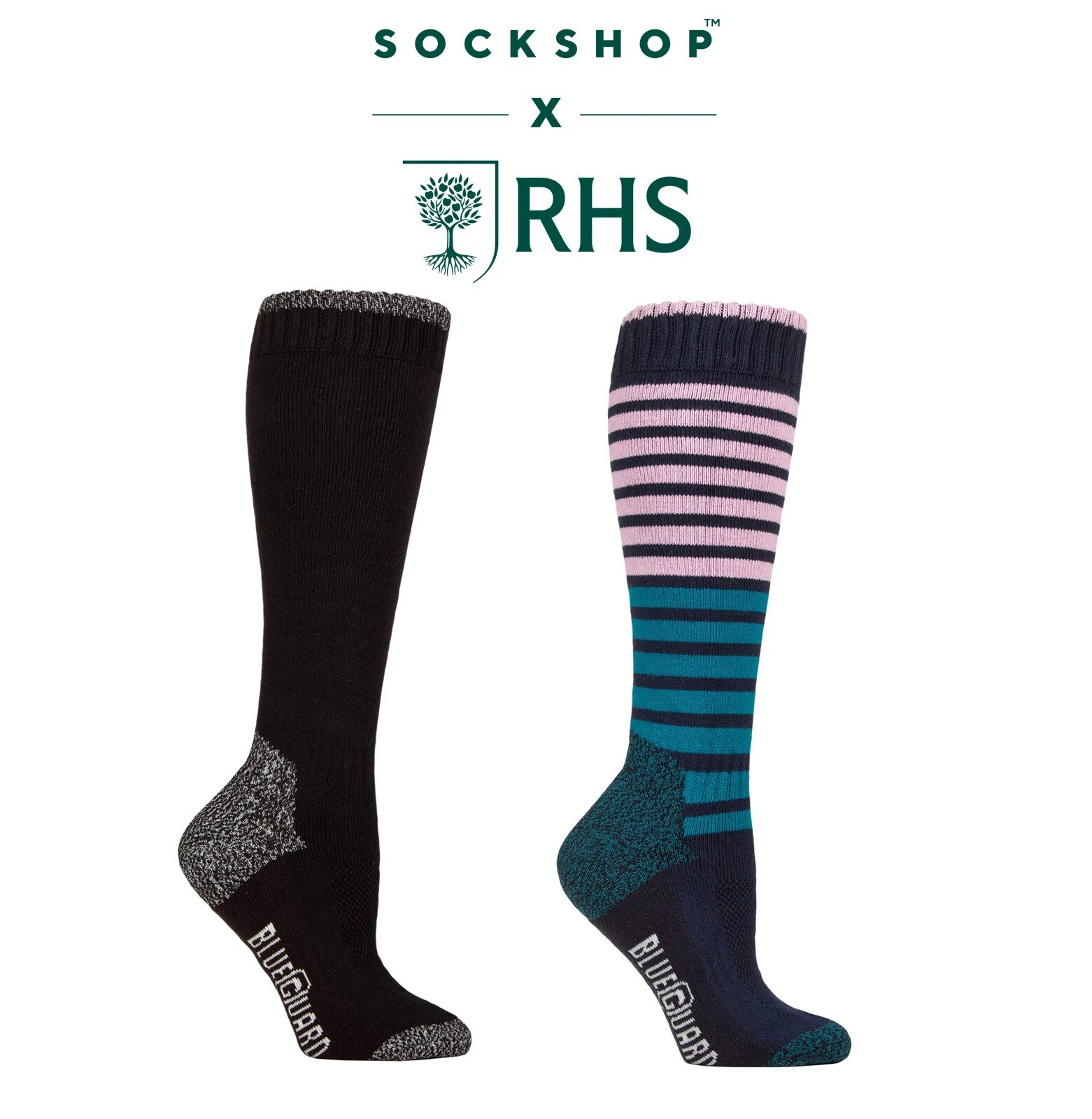 Women's Long Boot Socks RHS Gardening Gift Outdoors Welly Boots BlueGuard 1 Pair