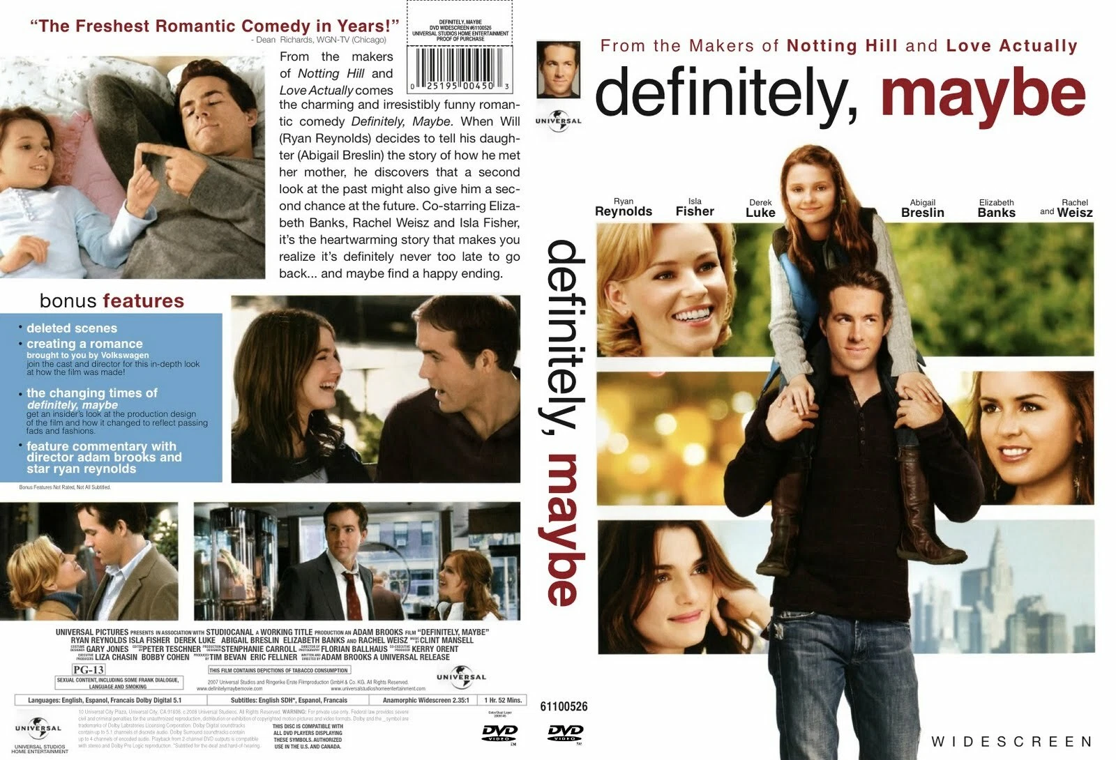 Definitely, Maybe (DVD, 2009, Widescreen)