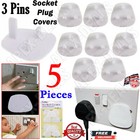 5x Baby/Kids Safety Plug Socket Covers Set Child Proof Guard Electric Protectors
