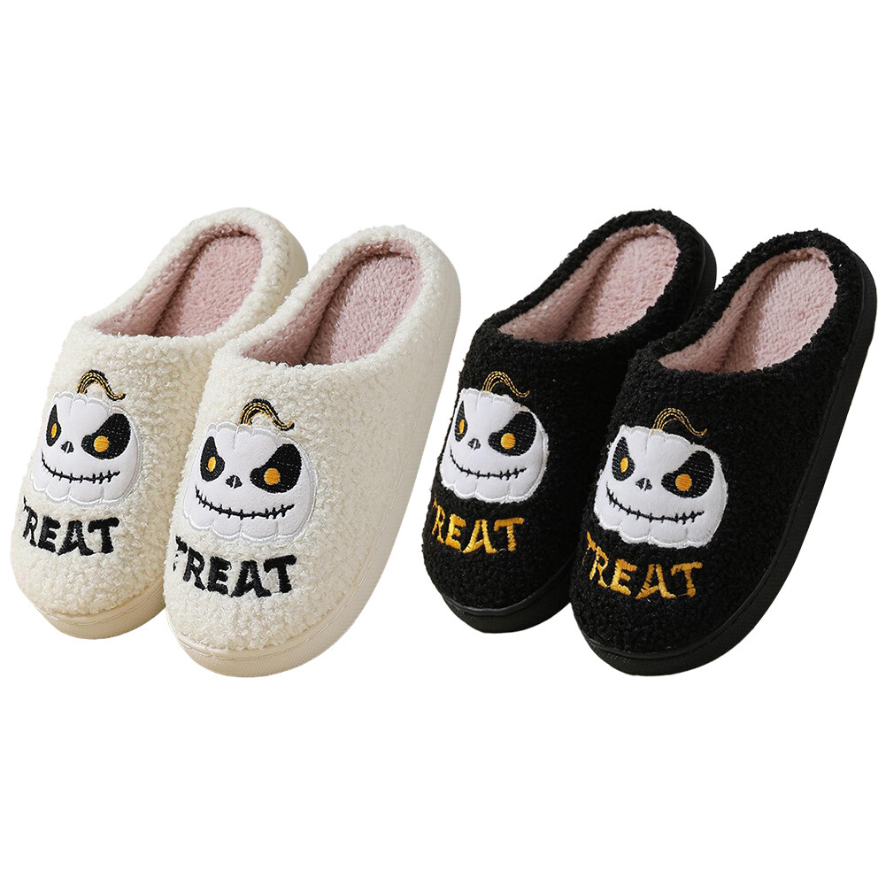 APL Halloween Zucca Peluche Pantofole Punta Chiusa Antiscivolo per Uomo Donna