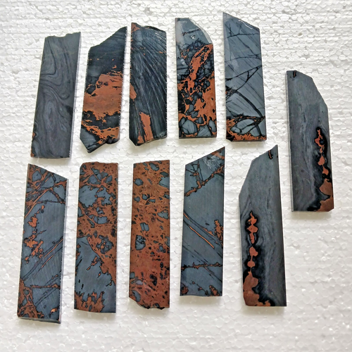 11 150 x 45mm NATURAL MULTI BLUE OBSIDIAN PREFORMS SLAB KNAPPING KNIFE ARROWHEAD