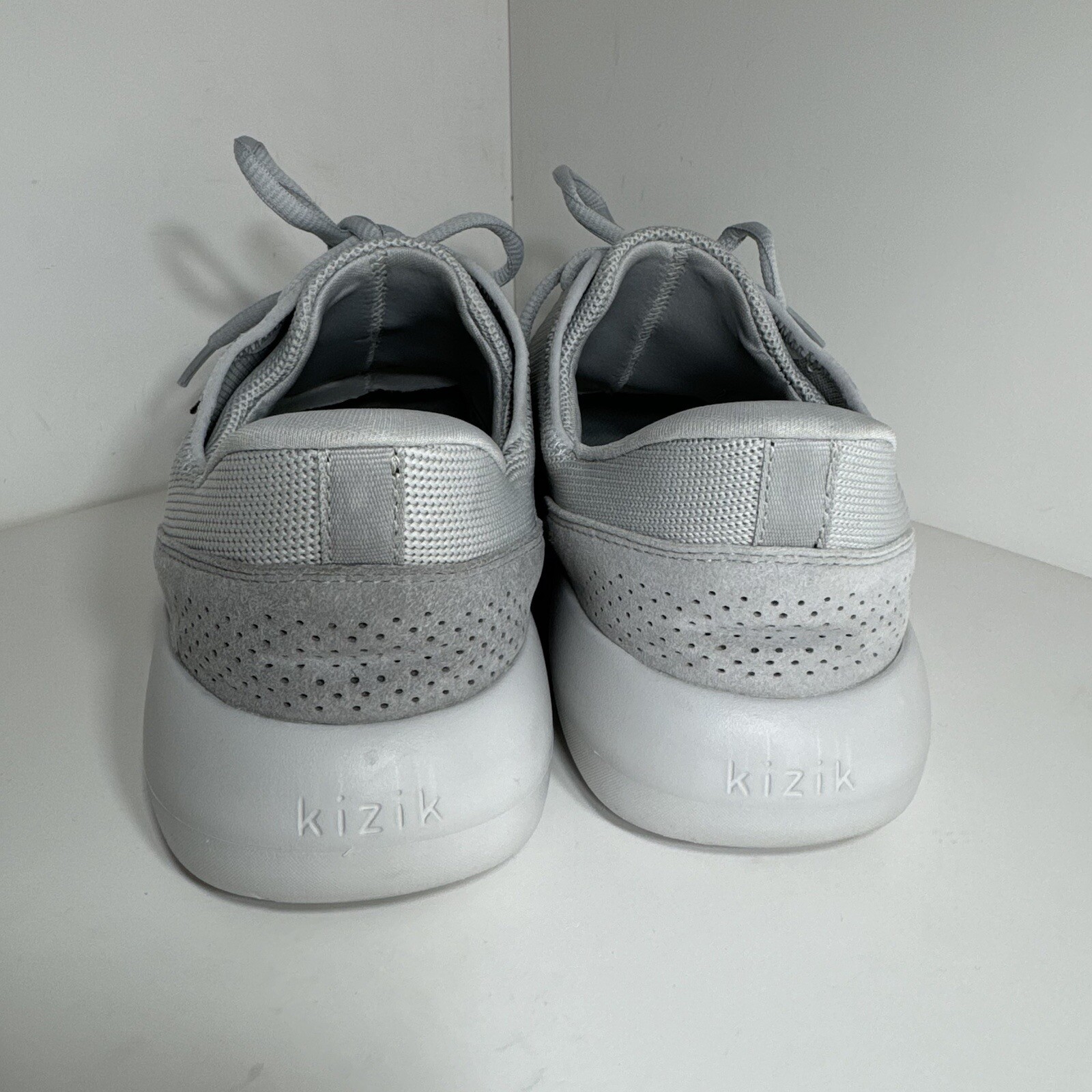 SAOLA Scarpe da ginnastica comode da uomo larghe Kizik Madrid Eco Knit taglia 7 5 grigie basse