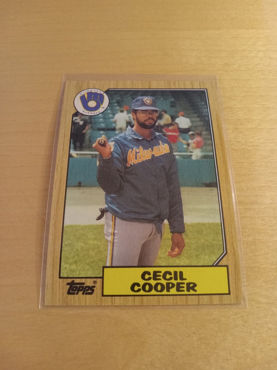 1987 Topps #10 CECIL COOPER Milwaukee Brewers Baseball Card, 1st