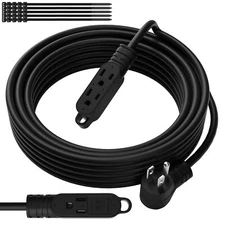 3 Prong Power Extension Cord with Multiple Outlets 25 FT 16/3 Gauge Multi 3 O...
