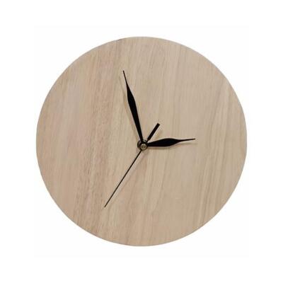 Blankes Holz ø 25,8 cm DIY rundes Zifferblatt mit Zeigern & Mechanismus