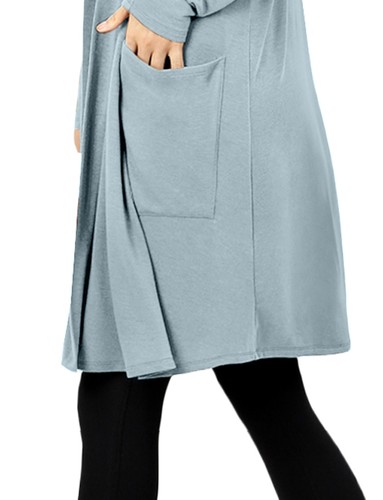 NE PEOPLE Damen Basic Langarm vorne offen lässig Taschen Cardigan NEUJ1440 - Bild 53 von 125
