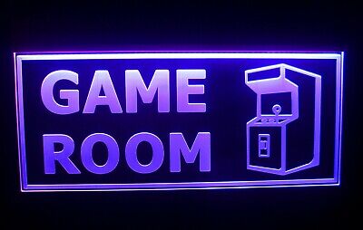 New Arcade Game Room Blue Neon Light Sign 20"x10"