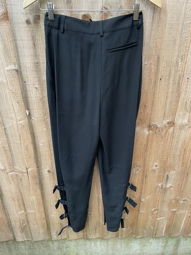 Emanuel Ungaro Paris Women’s Trousers Pants Black Buckle Size 38 /6 UK RRP £725 - Picture 3 of 5