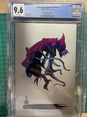 Hail Crow King of Hell #1 El Rey Comic Metal Joseph Schmalke Cover CGC 9.6 