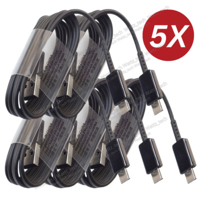 5PCS Lot For Samsung Galaxy S23 S22 S21 S20 S9 Fast Charger 4FT USB Type-C Cable