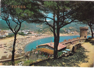 Tossa de Mar Murallas y Torre d'en Joanas Spanien Postkarte verschickt 1972 geknickt