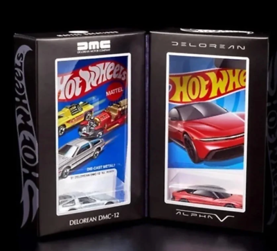 Hot Wheels 2023 RLC DeLorean DMC-12 & Alpha 5 Collector Set HRG98