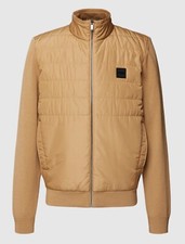 Image of Hugo Boss Lavando Hybrid Mixed logo-patch padded Jacket men's sz S