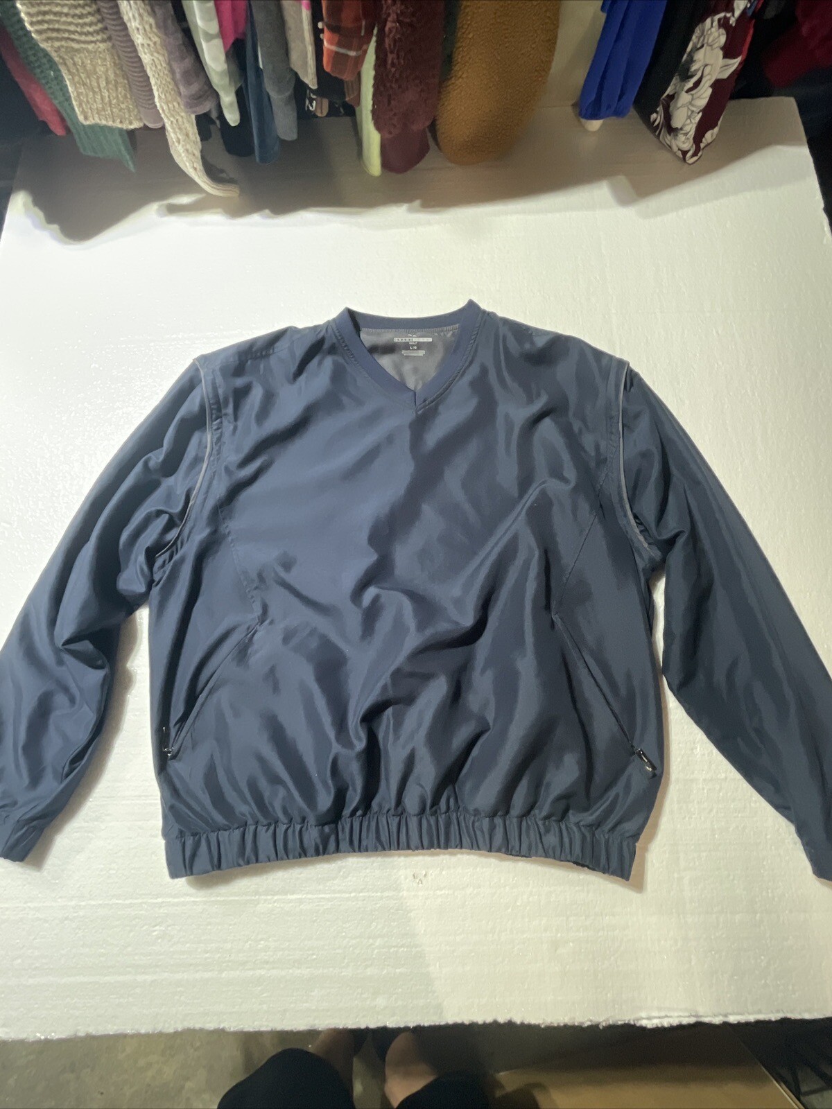 Golf Pullover Vest Grand Slam Men’s Zip Off Removable Sleeves Large