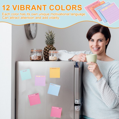 24Pcs Inspirational Sticky Notes Motivational Fun Notepads 3 Inch Portable^ - Picture 2 of 22
