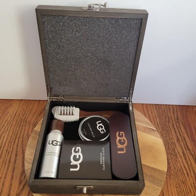UGG Premium Cleaning Care Kit Sheepskin Suede Cleaner Brushes Cloth Leather Balm